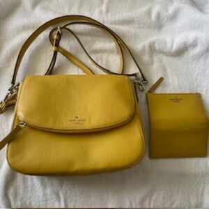 Kate Spade Jackson Medium Flap Shoulder Bag + Card Holder / Small Wallet (Gift)